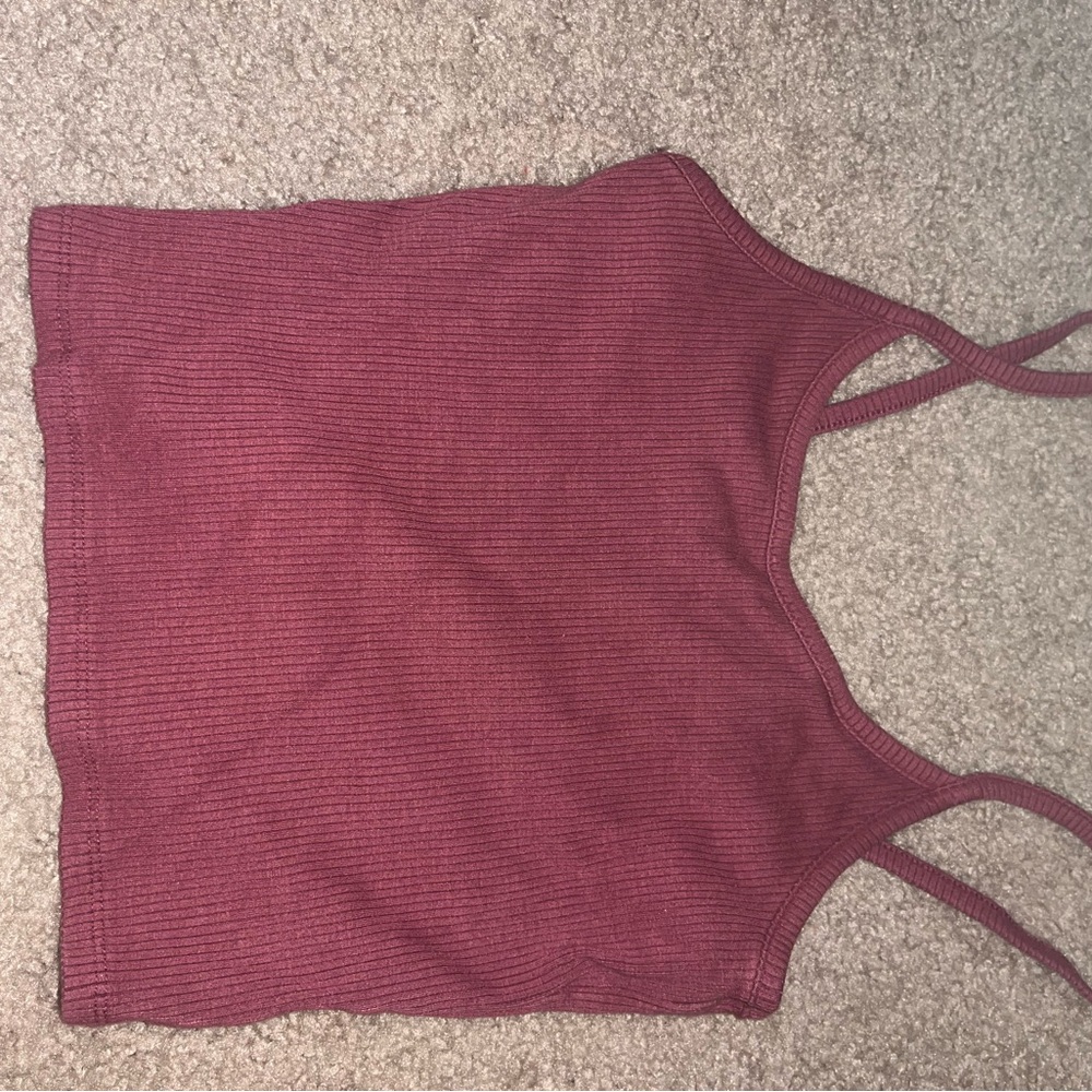 Women's Ribbed Pink Tank Top